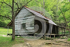 Historic Log Cabin in the Smokey Mountains photo