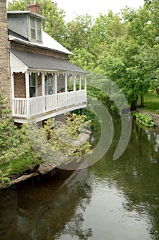 Porch on the Rideau Canal, Perth Ontario Canada