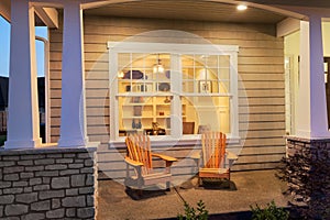 Porch outside New Home