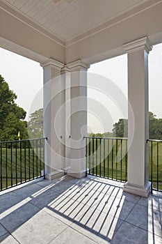 Porch overlooking golf course