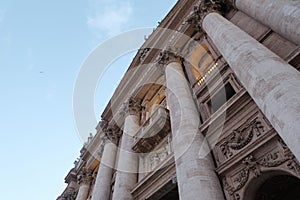 The Porch of Pope Francis at St Peter`s Basilica