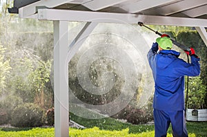 Porch Roof Power Cleaning