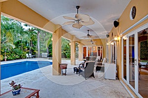 Porch and swimming pool