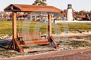 Porch Swing at Buckroe Beach in Hampton, VA