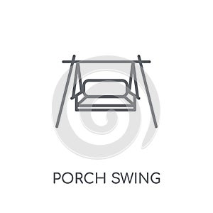 porch swing linear icon. Modern outline porch swing logo concept