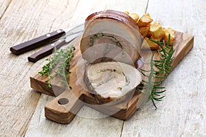 Porchetta, italian roast pork