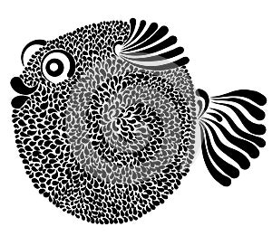 Porcupinefish vector illustration