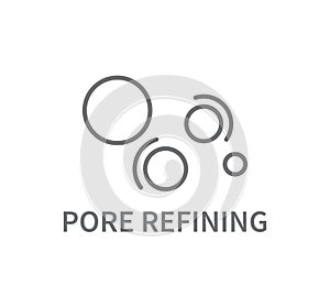 Pore Refining Cosmetics and Beauty Skincare Vector Line Icon