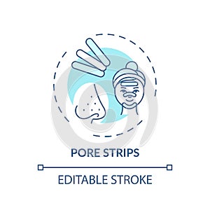 Pore strips concept icon