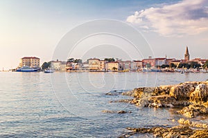 Porec town and harbor on Adriatic sea in Croatia. photo