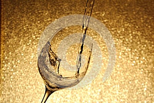 Poring in a glass of wine