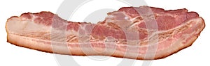 Pork Belly Bacon Rasher Isolated on White Background