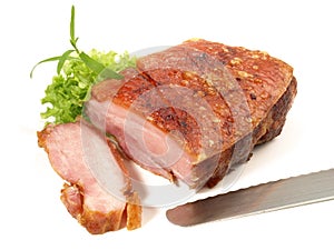 Pork Belly Roast with Crackle - Isolated