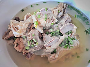 Pork bone soup Thai food.