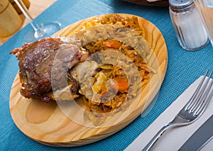 Spanish dish galtas al horno photo