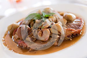 Pork with chestnuts