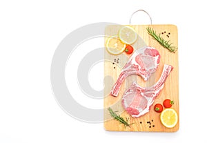 pork chop raw