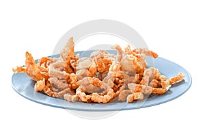 Pork crackling, It can also be fried or roasted in pork fat as a snack.