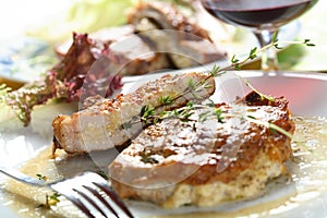 Pork cutlet with cheese