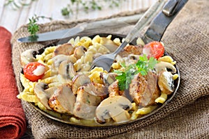 Pork fillet with Swabian spaetzle photo