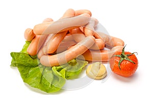 Pork Frankfurter on white