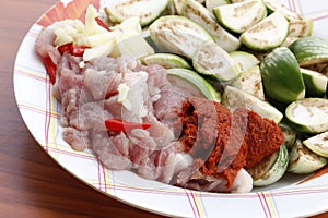 Pork Fried Eggplant Curry