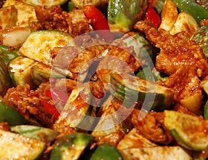 Pork Fried Eggplant Curry