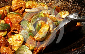 Pork Fried Eggplant Curry