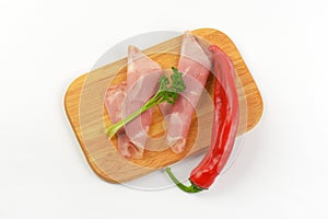 Pork ham and red pepper