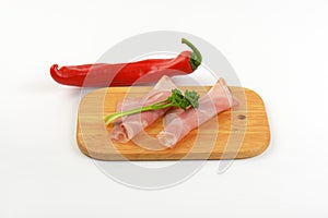Pork ham and red pepper