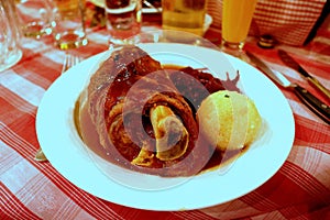 Pork knuckle germany with Mashed potatos