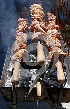 Pork or Lamb kebab, Souvla