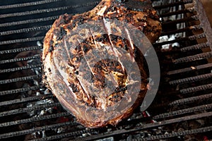 Pork leg grilled photo