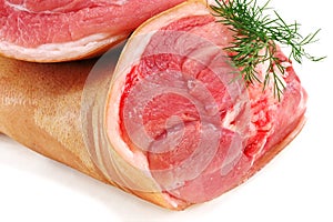 Pork leg shank with fennel