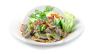 Pork Liver Slices Spicy Salad Cooking