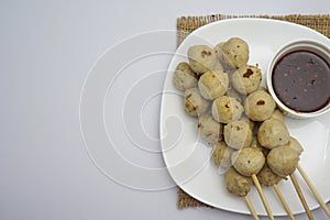 Pork meatballs White background