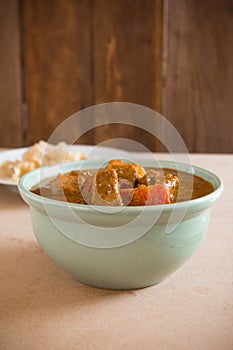 Pork mussaman curry .