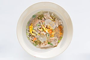 Pork noodles thai style , Thai food