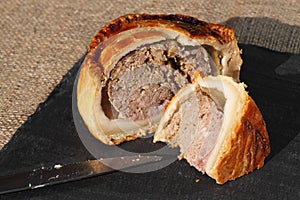 Pork pie sliced slate 3