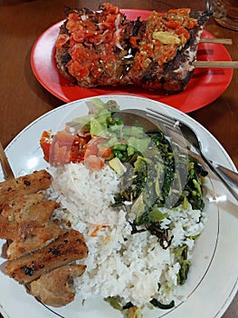 Pork ragey food from minahasa and fish
