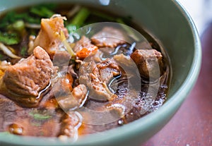 Pork rib soup with herbs