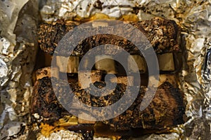 pork ribs on the barbecue