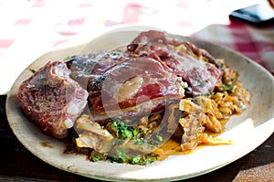 Pork ribs and pickled cabbage - Romanian recipe