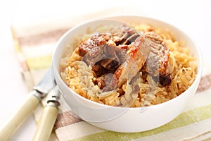 Pork ribs with sauerkraut