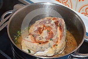 pork roast in apple wine sauce