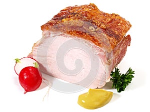 Pork Roast with Crackle - Isolated