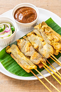 Pork satay - Grilled pork served with peanut sauce or sweet and sour sauce
