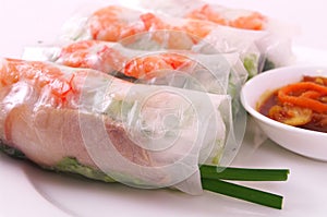 Pork and shrimp spring roll (Goi cuon), Vietnamese cuisine