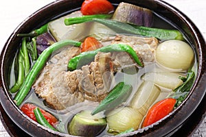 Pork sinigang, filipino cuisine