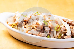 Pork sisig a popular delicacy in the philippines